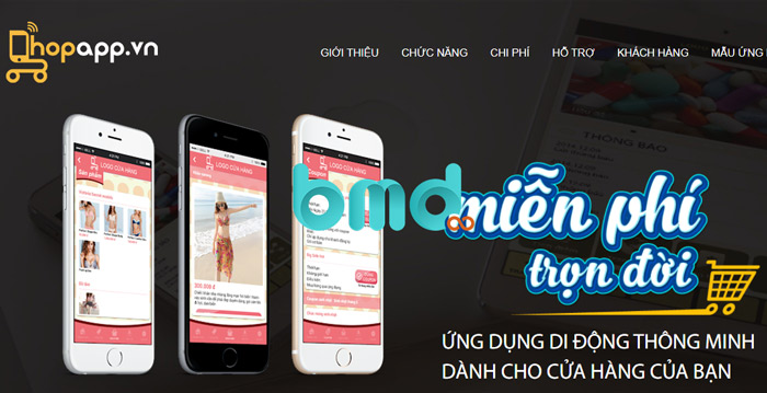 Phần mềm tạo app shopapp.vn