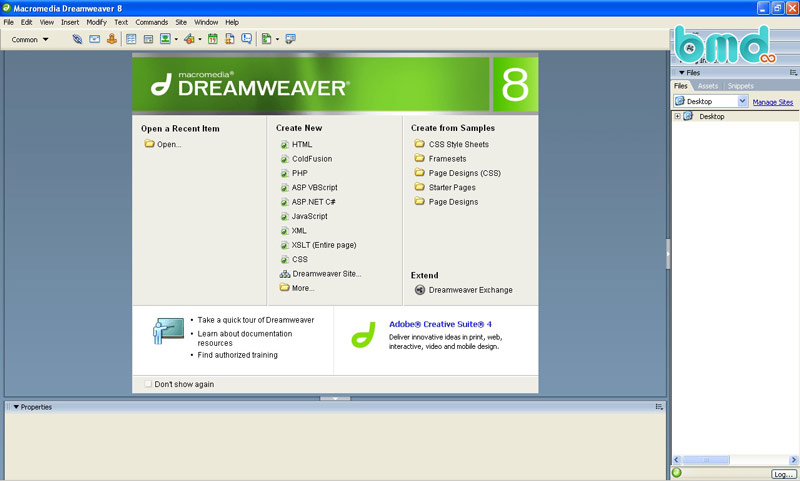 Phần mềm thiết kế giao diện web Dreamweaver