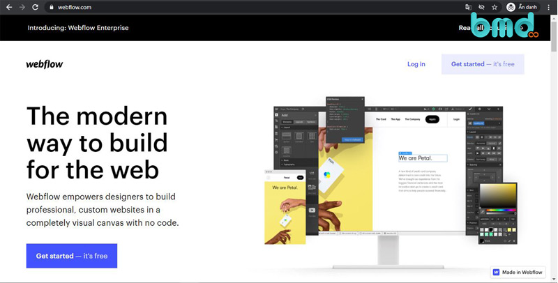 Tạo web trên webflow