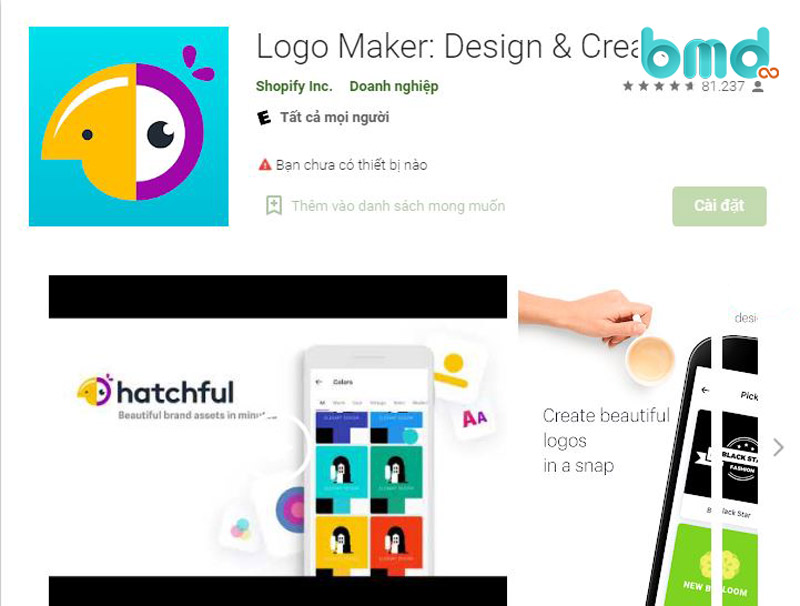 Phần mềm thiết kế logo Hatchful
