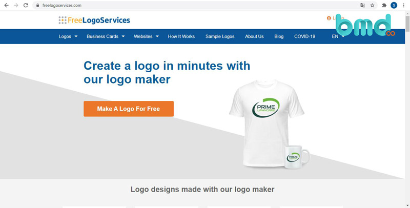 Website tạo logo Free Logo Services