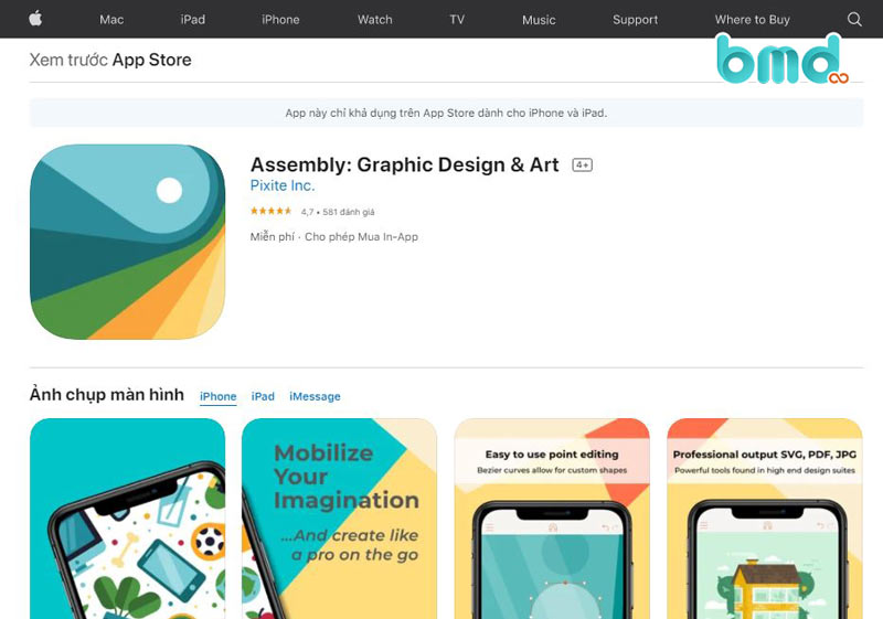 App thiết kế logo Assembly