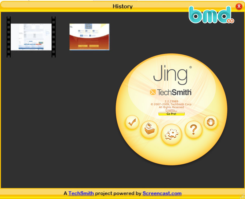 Phần mềm chụp màn hình Jing