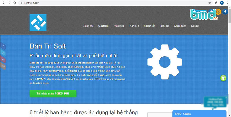 Phần mềm quản lý bán hàng miễn phí Dantrisoft