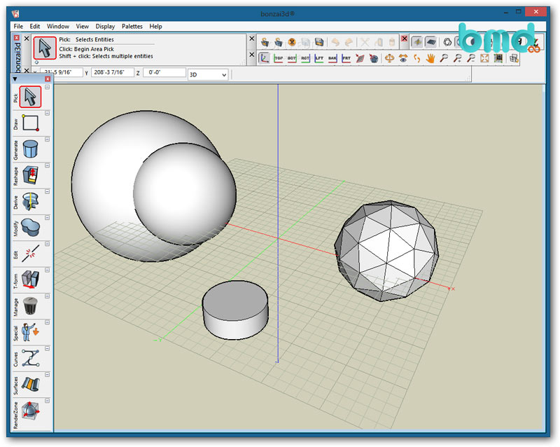 Phần mềm thiết kế nội thất 3D Bonzai3D