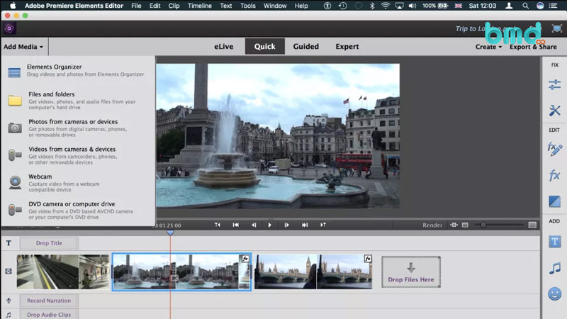 Phần mềm edit video Premiere Element 15
