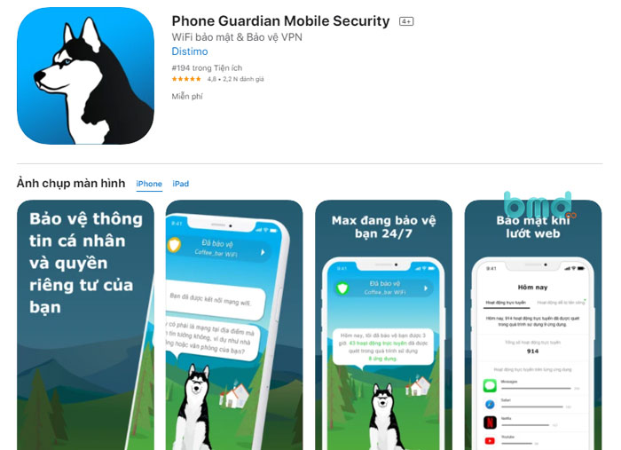 Phần mềm diệt virus Phone Guardian
