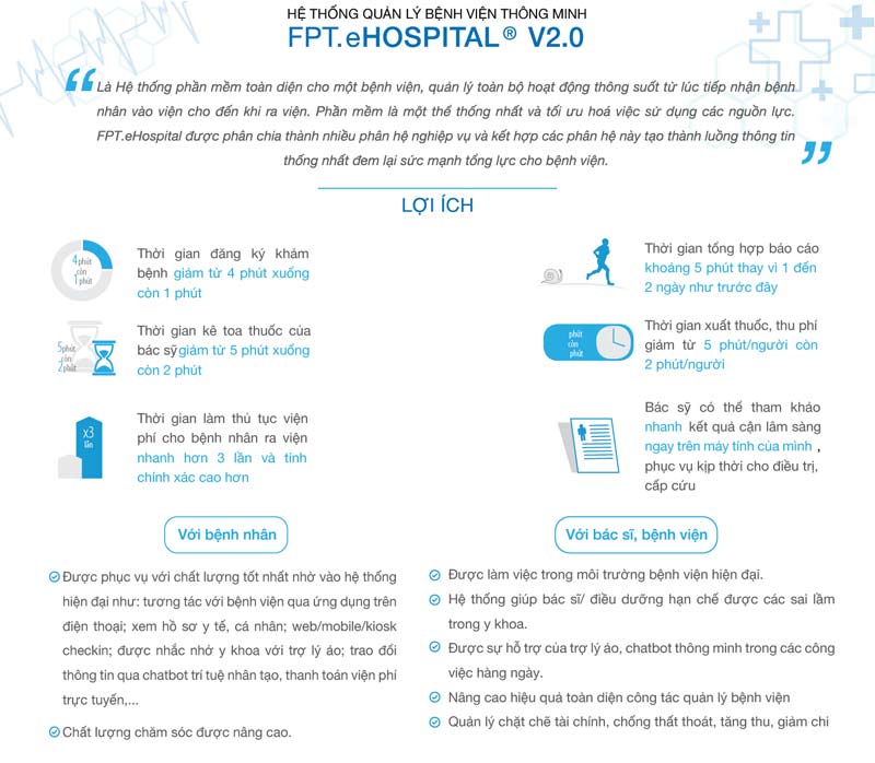 Phần mềm quản lý bệnh viện FPT.eHospital