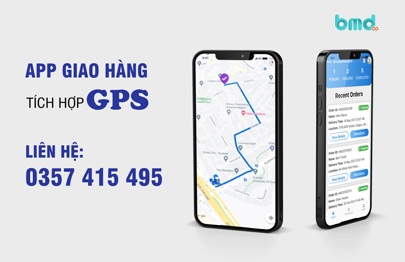 App giao hàng tích hợp GPS