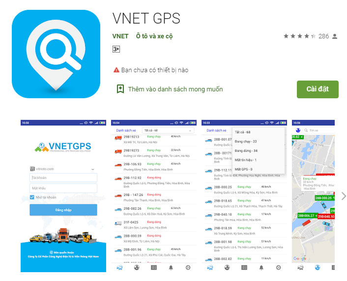 Phần mềm VNET GPS