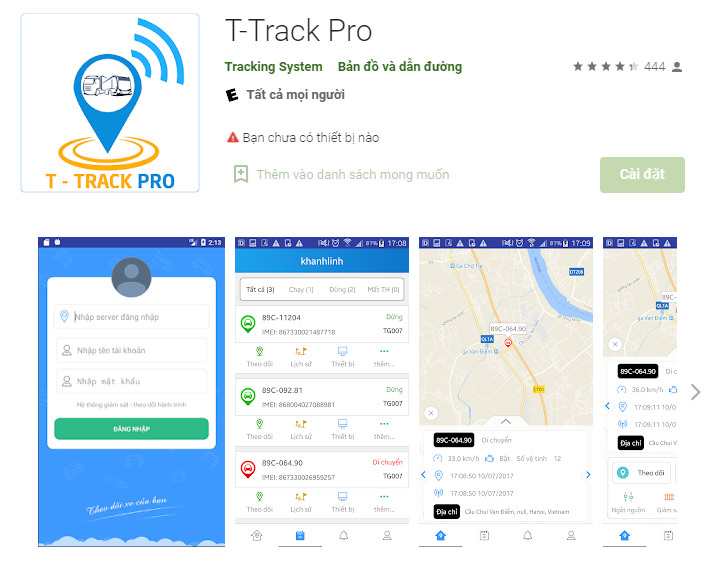 Phần mềm giám sát hành trình T-Track Pro