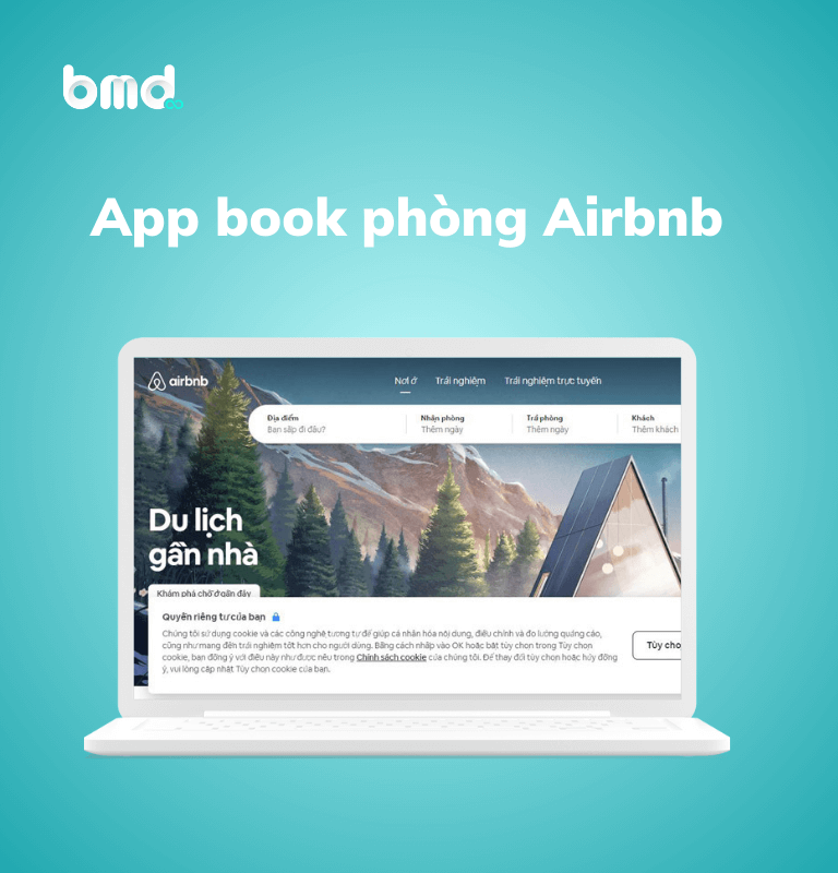 App đặt phòng khách sạn Airbnb