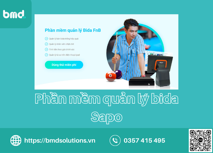 Phần mềm quản lý quán bida Sapo