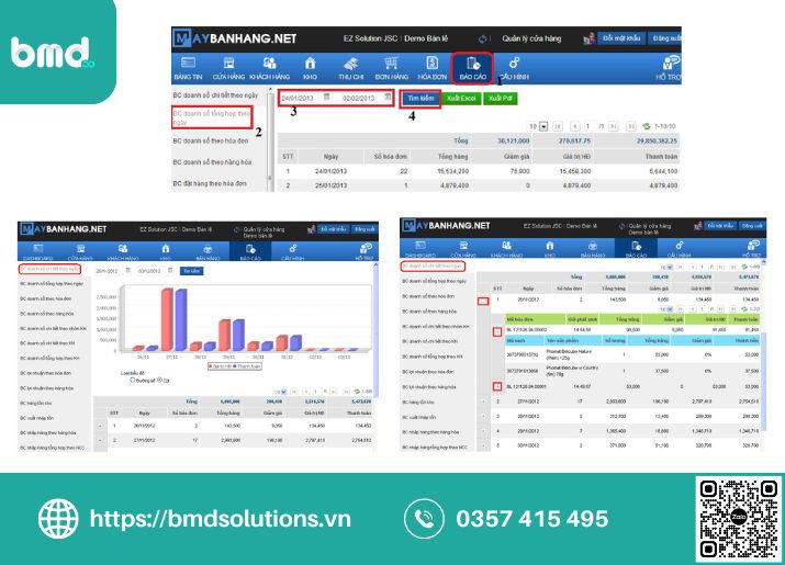 Phần mềm theo dõi doanh thu Maybanhang.net (Ảnh sưu tầm)