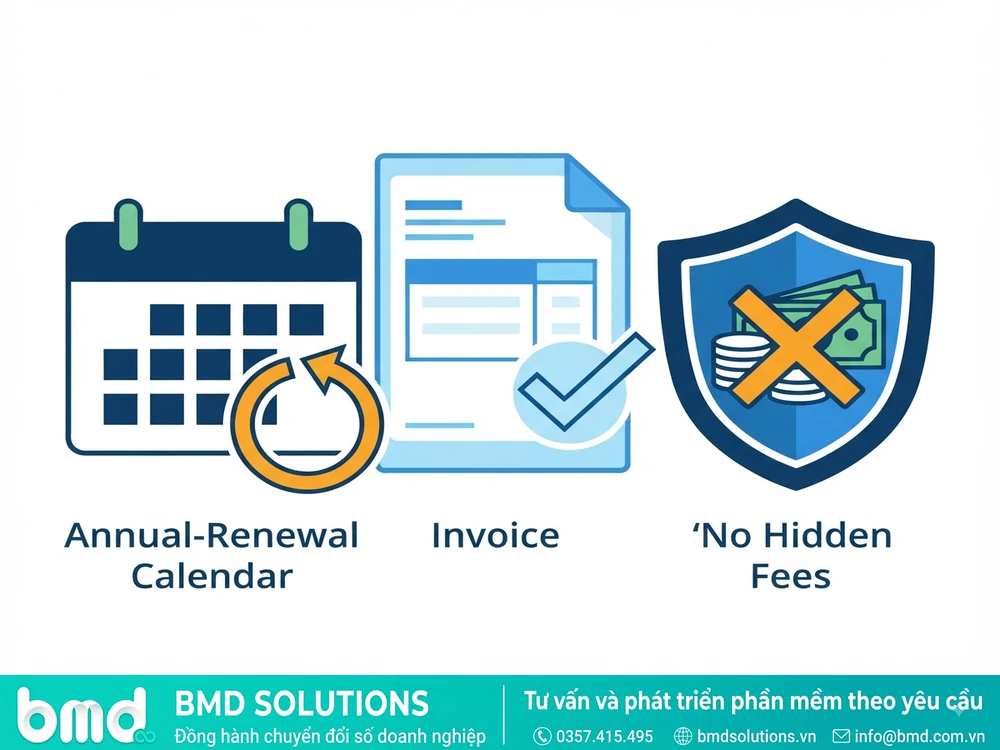 Icon lịch gia hạn – bảng giá chi phí gia hạn phần mềm CMMS hàng năm