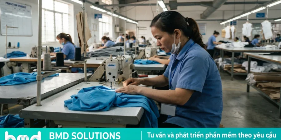 Phần mềm quản lý sản xuất ngành may mặc, dệt may: Đặc thù và giải pháp